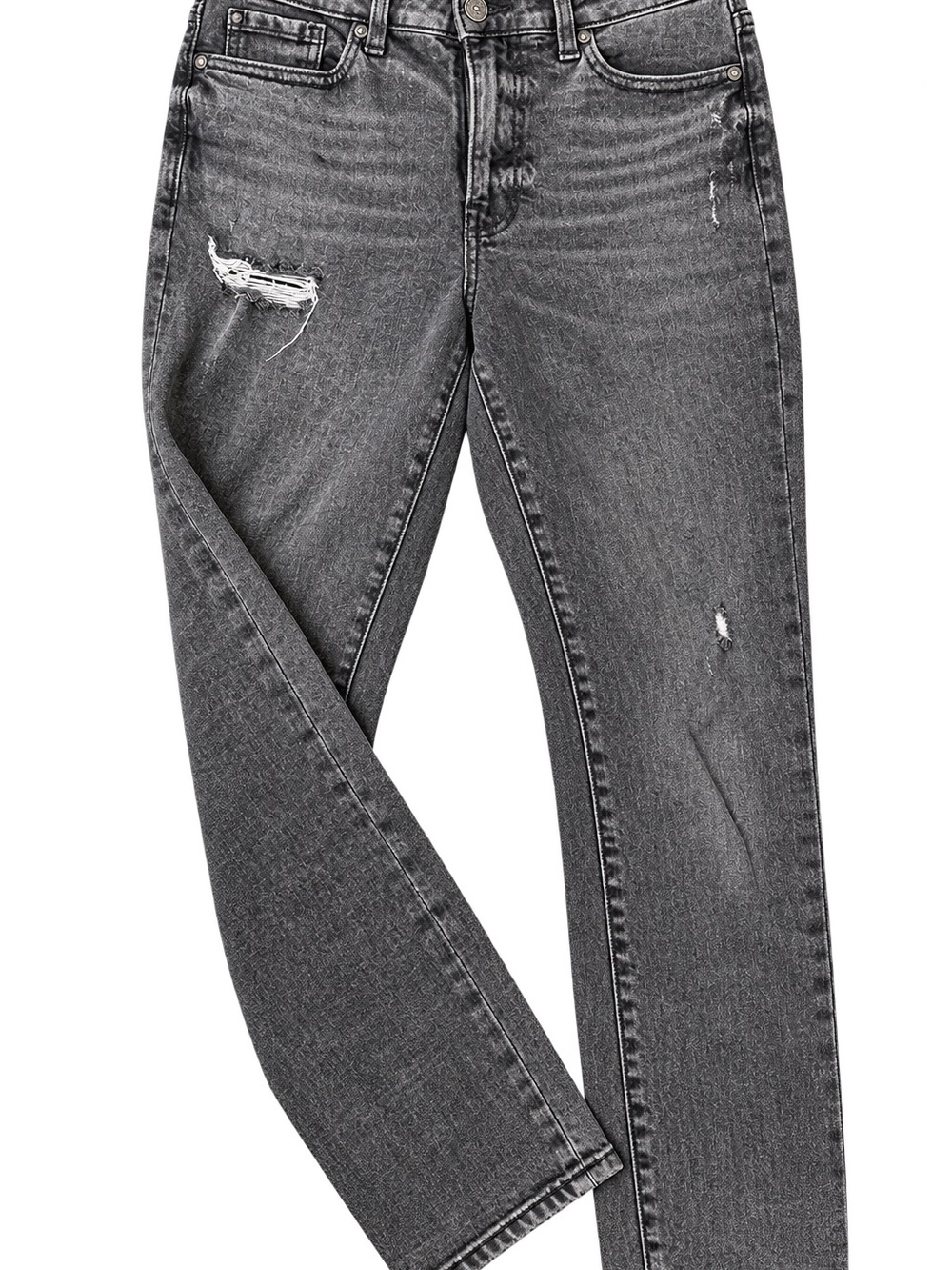 Old Navy OG Straight-Leg Distressed Jeans - Black/Charcoal size 6